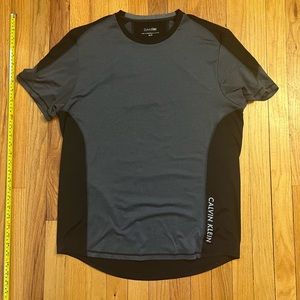 Calvin Klein Athletic Tee - Black and Grey blocked colors - Medium - Great Cond.